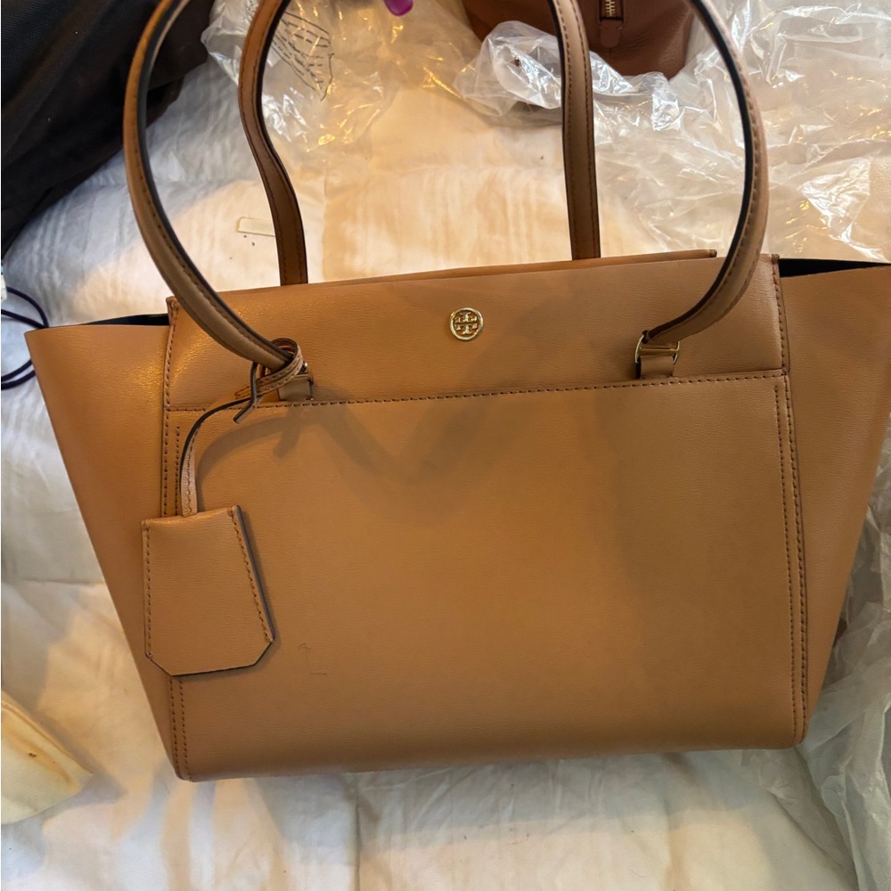 Tory Burch Tan Leather Tote Bag